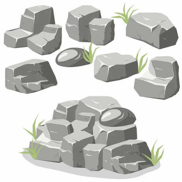 Rock stenen set — Stockvector