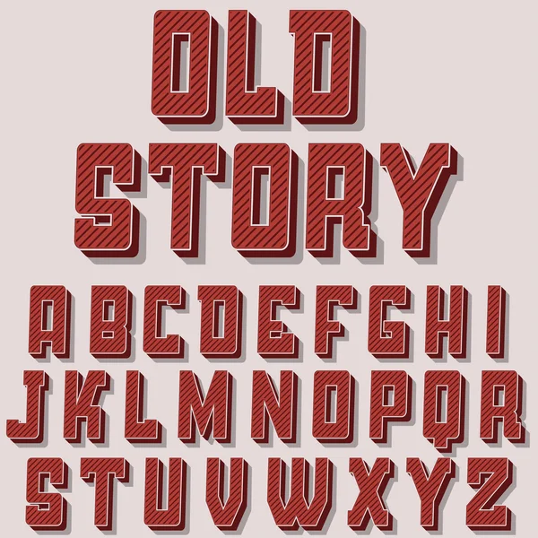 Vintage alfabet vector lettertype. Oude stijl lettertype — Stockvector