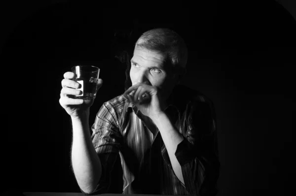 Man in striped shirt — Stock Photo, Image