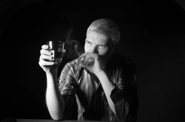 Man in striped shirt — Stock Photo, Image