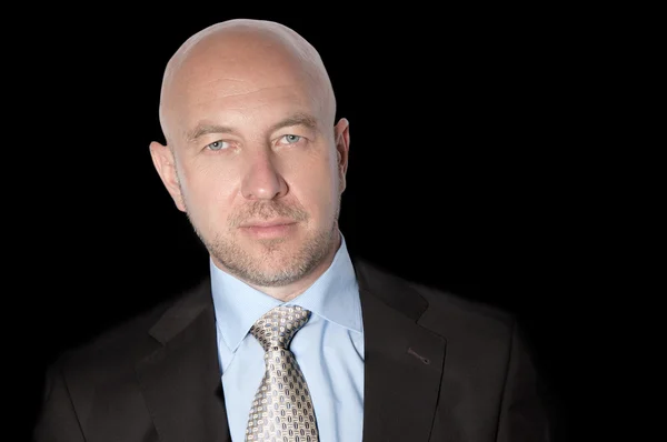 Bald man in a suit and tie — Stock Photo, Image