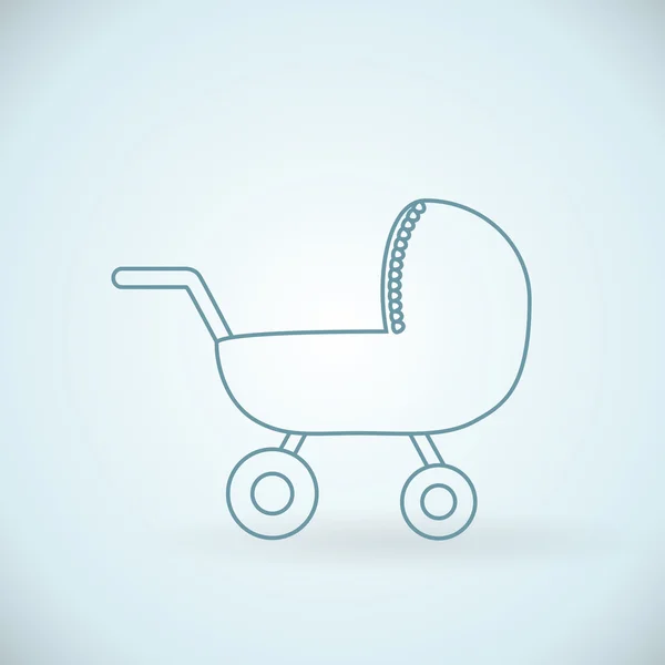 Kinderwagen vectorillustratie — Stockvector