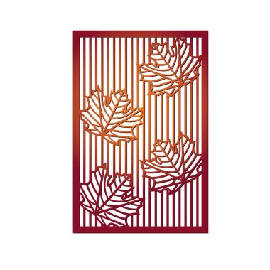 Laser cut vector panel. Cutout silhouette with botanical pattern. Filigree leaves for paper cutting. Can be used for wedding invitations, greeting cards and other types of design