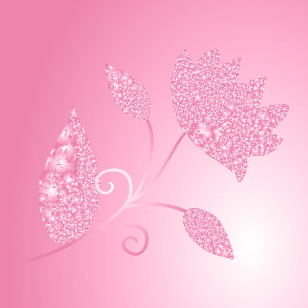 Roze briljante vector flover — Stockvector