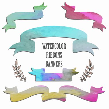 renkli suluboya şeritler