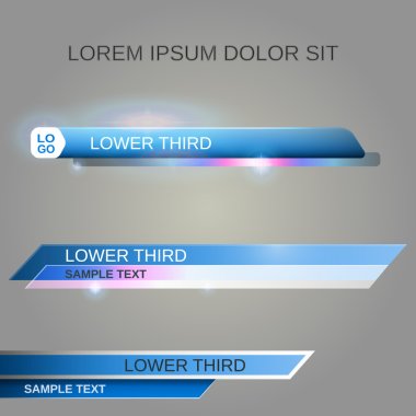 Lower third banners clipart