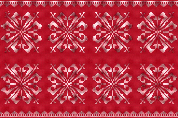 Modèle tricoté rouge — Image vectorielle