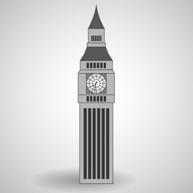Big Ben - vektör çizim Kulesi