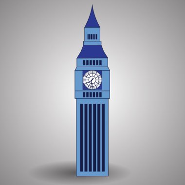 Big Ben - vektör çizim Kulesi