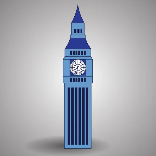 W wieży big Ben - ilustracja wektorowa — Wektor stockowy