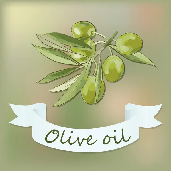 橄榄油标签-矢量图 — 图库矢量图片