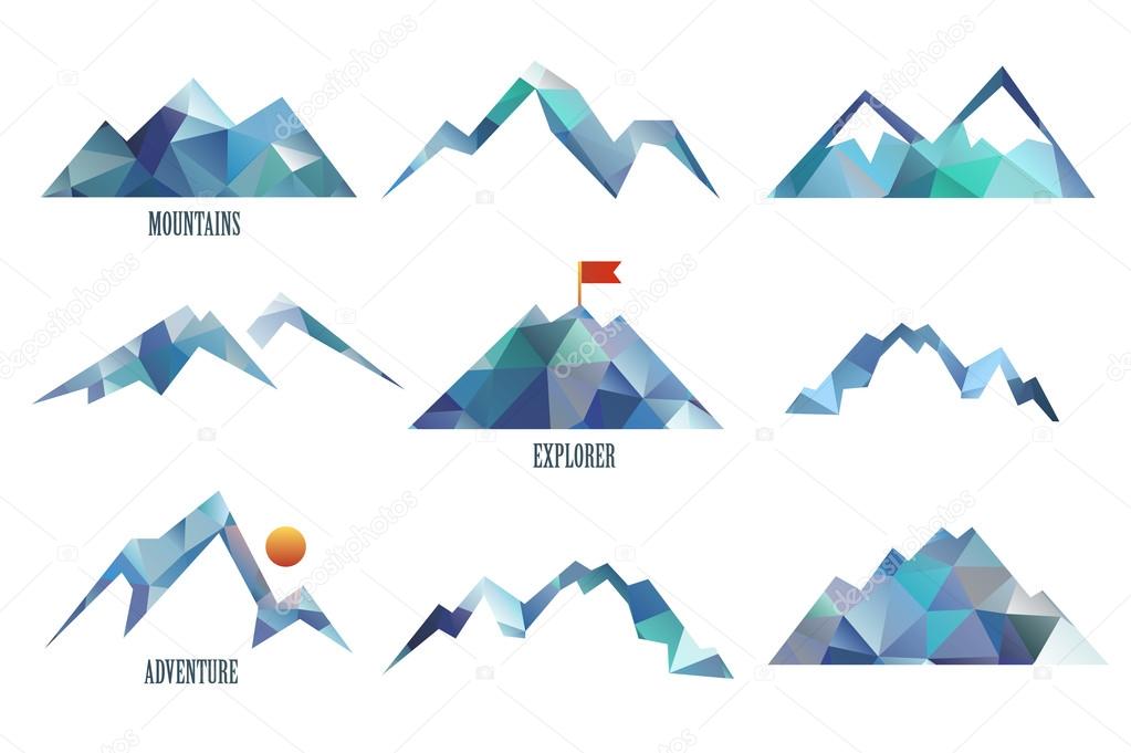 Mount triangle illustration vector