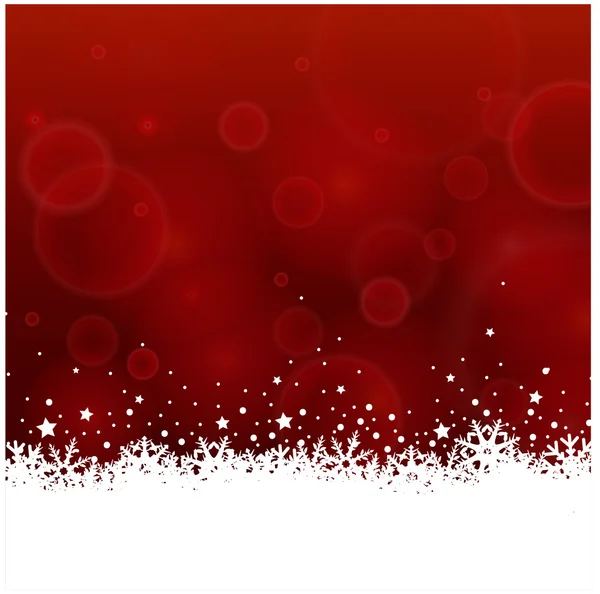 Kırmızı Noel arka plan beyaz kar ve yıldız