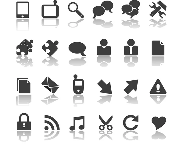 modern siyah iş simgeler koleksiyonu