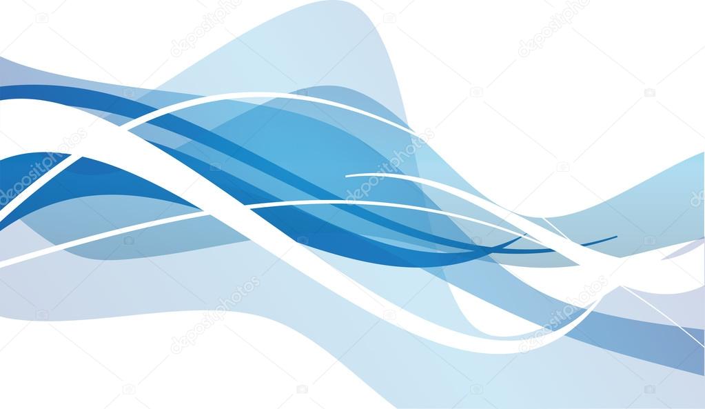 Abstract blue white vector waves graphic design