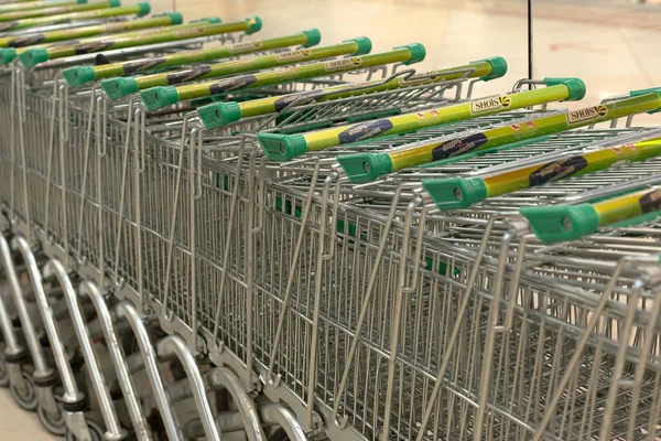 Ivanovo Russia February 2021 Editorial Number Carts Shopping Things Goods — Stock Photo, Image