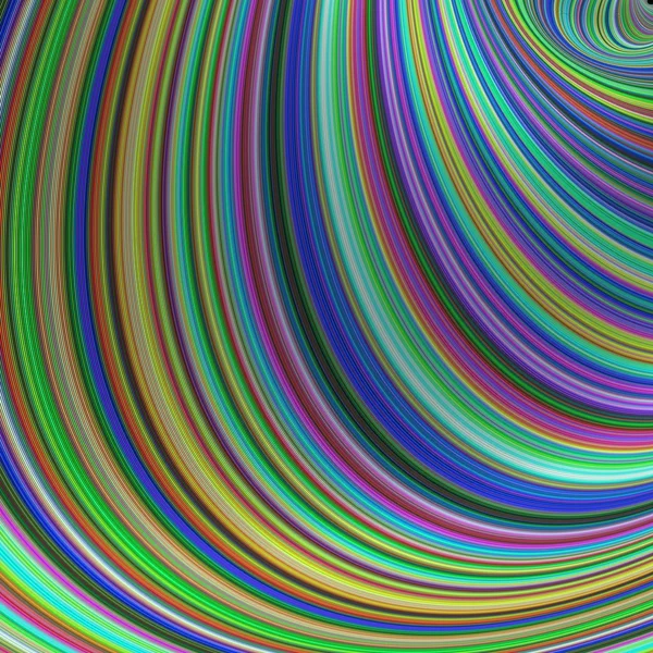 다채로운 줄무늬 곡선-추상 프랙탈 디자인 — 스톡 벡터