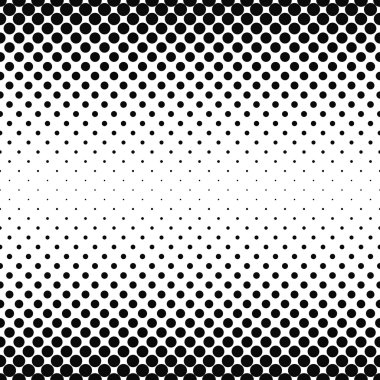 Sorunsuz siyah ve beyaz soyut daire desen