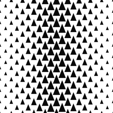 Siyah ve beyaz vektör üçgeni modeli tekrarlamak