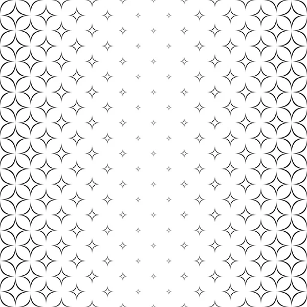 Seamless monochromatic abstract star pattern — Stock Vector