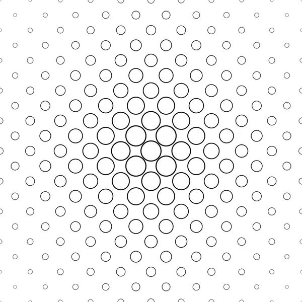 Naadloze zwart witte vector cirkel patroon — Stockvector