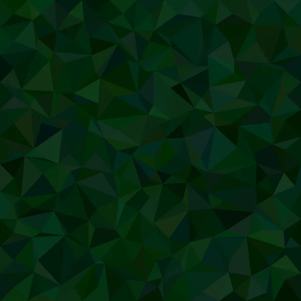 Koyu yeşil üçgen mozaik vektör arka plan — Stok Vektör