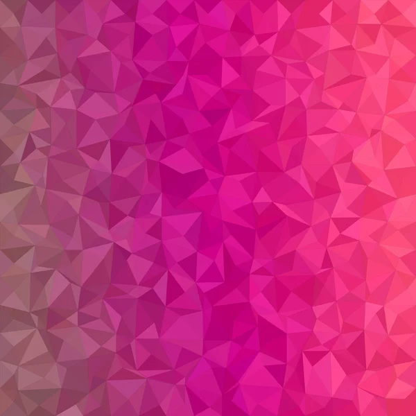 Magenta onregelmatige driehoek mozaïek achtergrond — Stockvector