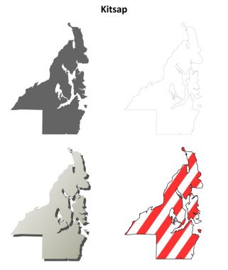 Kitsap County, Washington anahat harita seti