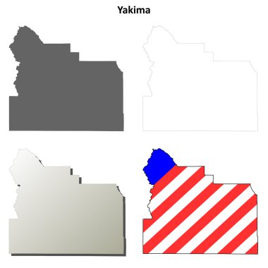 Yakima County, Washington anahat harita seti