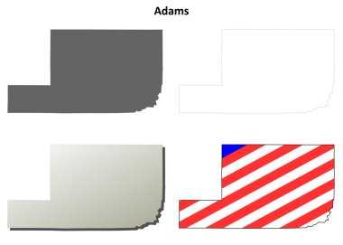 Adams County, Washington anahat harita seti