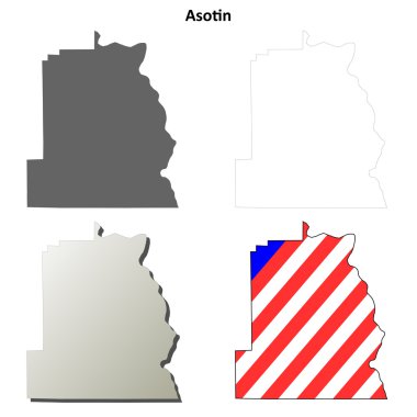 Asotin County, Washington anahat harita seti