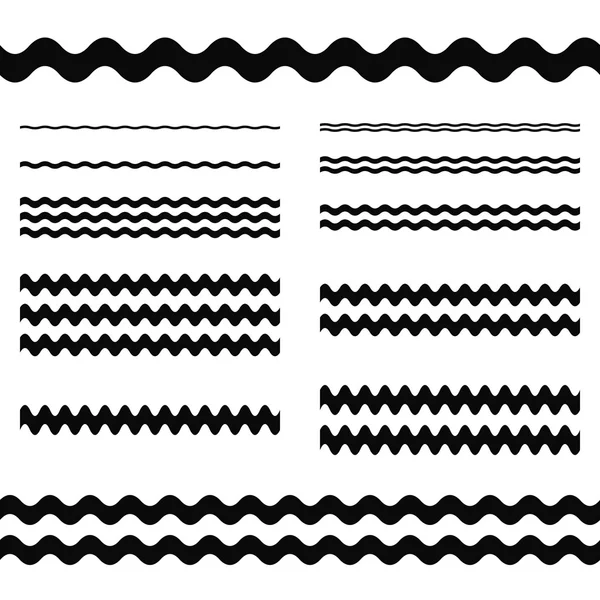 Grafiksel tasarım elemanları - dalga hat bölücü seti