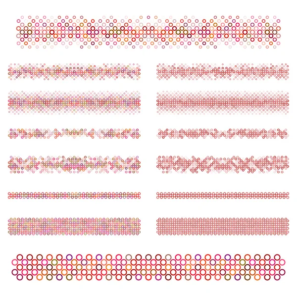 Eléments de conception graphique - ensemble de ligne de séparation circulaire — Image vectorielle