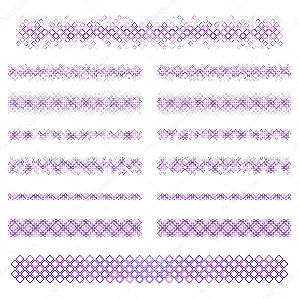 Design elements - purple divider line set