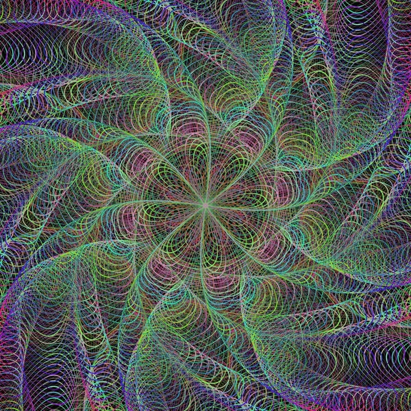 Fundo fractal fio colorido abstrato —  Vetores de Stock