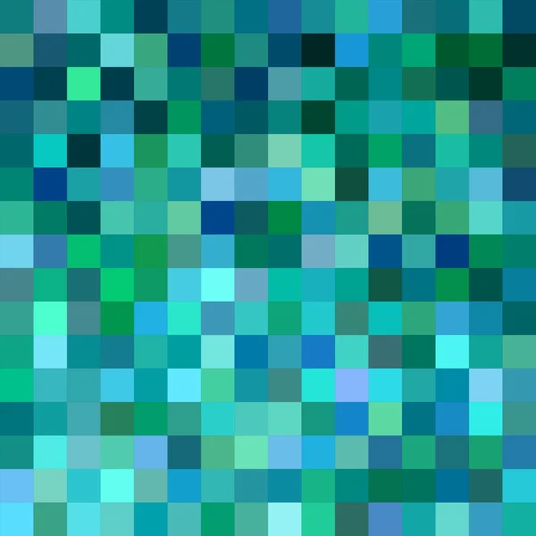 Teal Farbe quadratisch Mosaik Hintergrund Design — Stockvektor