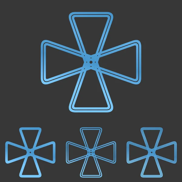 ブルーライン力学ロゴ デザイン セット — ストックベクタ