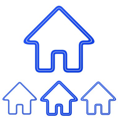 Mavi çizgi ana logo tasarım kümesi