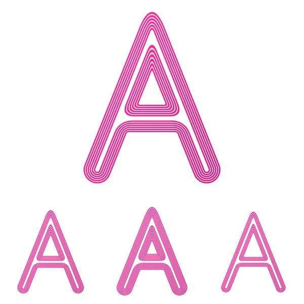 Rosa letra un conjunto de diseño de logotipo — Archivo Imágenes Vectoriales
