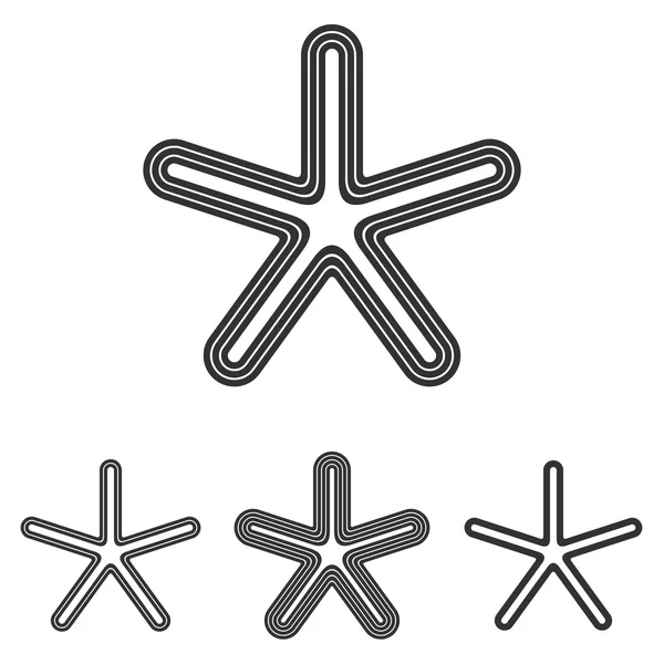 Linie Stern Logo Design Set — Stockvektor