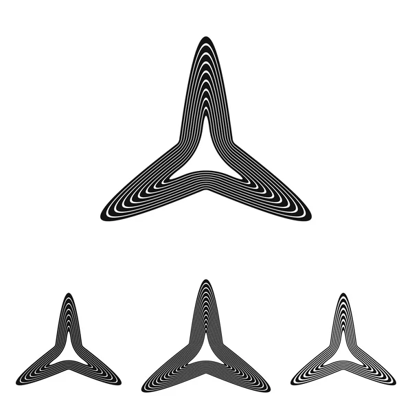 Dreieck Stern Logo Design Set — Stockvektor