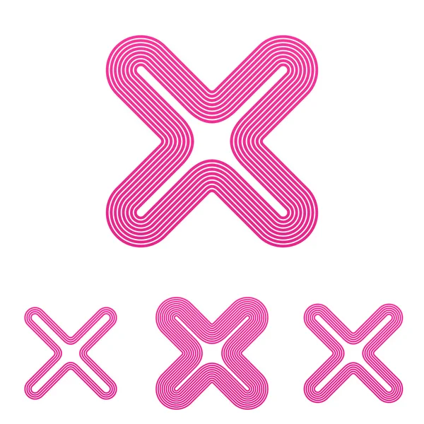 Pembe çizgi kaldırmak logo tasarım kümesi