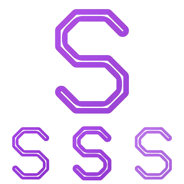 Sada návrhů loga s fialovým pruhem — Stockový vektor