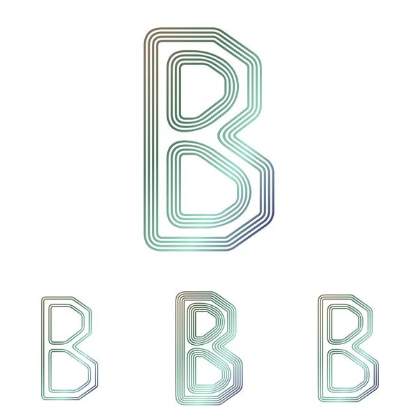 Color letter b logo design set — Stock Vector