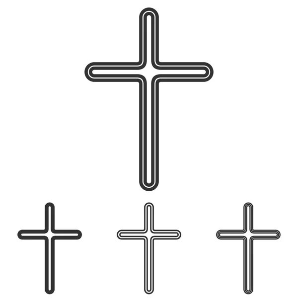 Christian cross logo design set — Stock Vector