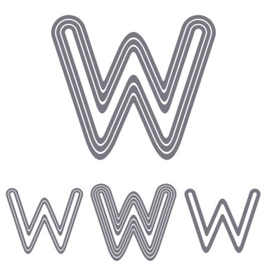 Gri hat w logo tasarım kümesi