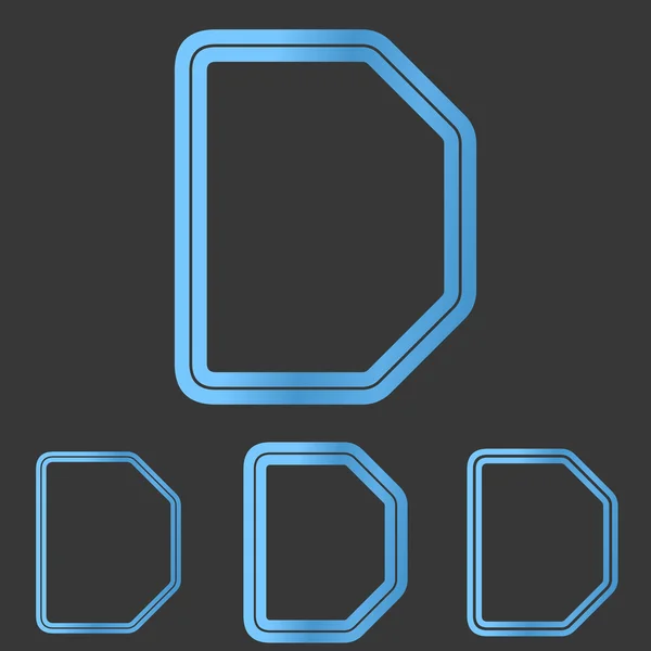 Linha azul d conjunto de design de logotipo — Vetor de Stock