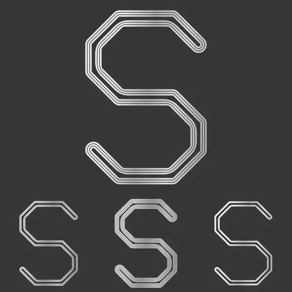 Set di design logo Silver line — Vettoriale Stock