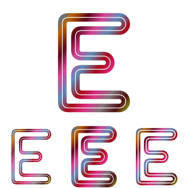 Kleurrijke brief e logo ontwerpset — Stockvector