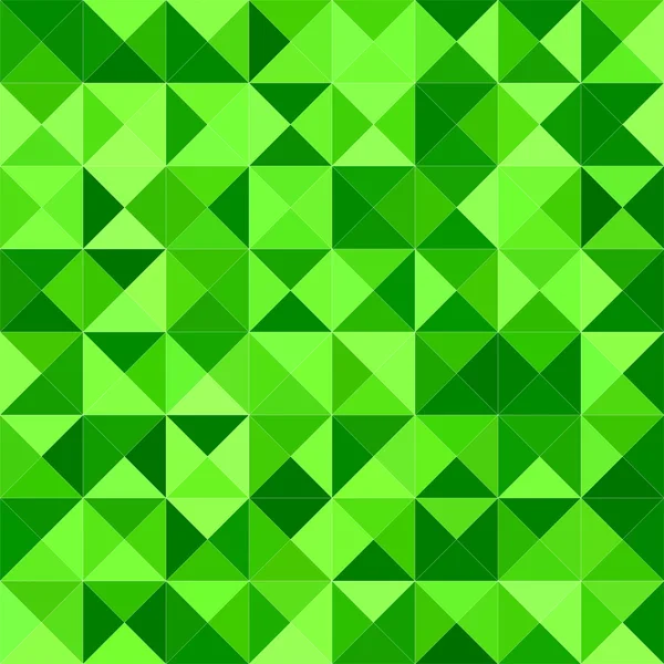 緑色の抽象的な三角形モザイク背景デザイン — ストックベクタ